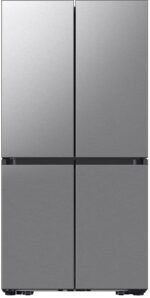 Samsung - Bespoke 22 cu. ft. Counter Depth 4-Door French Door Refrigerator with Zero Clearance Fit and Sphere Ice - Stainless Steel - Image 2