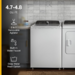 Whirlpool - 4.7-4.8 Cu. Ft. Top Load Washer with 2 in 1 Removable Agitator - White - Image 4