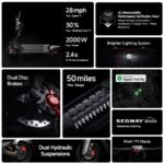 Segway - Ninebot Max G3 Electric Scooter, 28 mph Max Speed w/ 50 miles Max Range - Black - Image 2