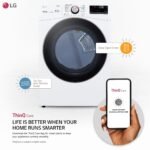LG 7.4 Cu. Ft. Stackable Smart Gas Dryer Steam Built-In Intelligence White from Kings Outlet