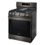LG - 6.3 Cu. Ft. Freestanding Gas True Convection Smart Range with EasyClean, Air Fry and Premium Handle - Black Stainless Steel - Image 5