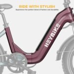 Heybike - Ranger S 1000W - Foldable Step-Thru Fat-Tire Ebike 55mi Max Range 28mph Max Speed - UL Certified - Red - Image 7