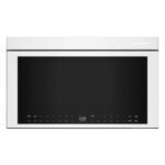 KitchenAid - 1.1 Cu. Ft. Convection Flush Built-In Over-the-Range Microwave with Air Fry Mode - White