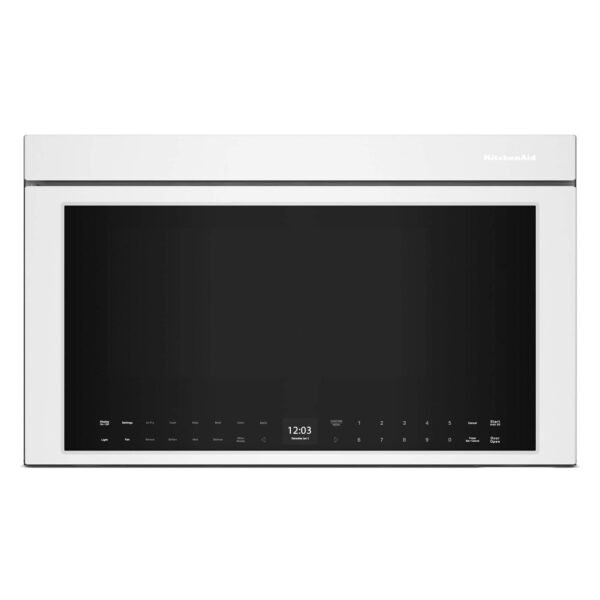 KitchenAid 1.1 Cu. Ft. Convection Flush Built-In Over-the-Range Microwave Air Fry Mode White from Kings Outlet