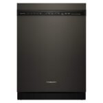 KitchenAid - 24" Front Control Built-In Stainless Steel Tub Dishwasher with Third Level Jet Rack and 41 dBA - Black Ore